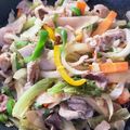 ミミコ＆キンジ's cooksnap of when they made 生姜の甘酢漬け（ガリ）で野菜炒め.