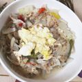 月見バーガー's cooksnap of when they made 〆は卵スープ♫ 野菜たっぷり豚しゃぶ鍋.