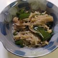 orangepeal's cooksnap of when they made ピーマンとえのきのレンジでチン！.