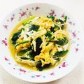 あっこ姉's cooksnap of when they made ほうれん草とエノキの卵とじ❀.