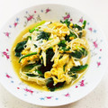 あっこ姉's cooksnap of when they made ほうれん草とエノキの卵とじ❀.