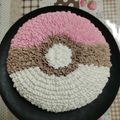 ﾋﾟﾝｸ☆ﾏｶﾛﾝ's cooksnap of when they made ポケモンボールケーキ.