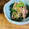 カズ形33's cooksnap of when they made ささっと♪ピリ辛せりの鯖缶和え.