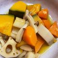 ☆こうへいママ☆'s cooksnap of when they made ♡かぼちゃとレンコンの煮物♡.