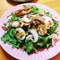 かわゆう1211's cooksnap of when they made 生で味わう春菊とマッシュルームのサラダ。.