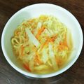 ぐりこ♪♪♪'s cooksnap of when they made 野菜たっぷり❀塩野菜ラーメン風のスープ.