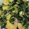 ナーちゃん's cooksnap of when they made ほうれん草とじゃが芋の簡単ツナ炒め.