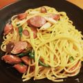 しゅうたろう。's cooksnap of when they made ウインナーとほうれん草のクリームパスタ.