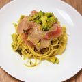 55chance's cooksnap of when they made 簡単！生ハムとアボカドのグリーンパスタ.
