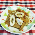 龍青空ママ's cooksnap of when they made 時短ちくわとメンマのゴマ油炒め.