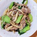 杏☆ミ's cooksnap of when they made チンゲン菜と豚バラ肉のにんにく炒め.
