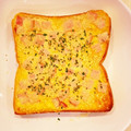 sara0802's cooksnap of when they made サクっと香ばしいハムマヨ粉チートースト♪.