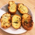 温泉好きなカピバラ's cooksnap of when they made ガーリックトースト フライパン.