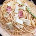 tomitomico's cooksnap of when they made 生クリームいらずの濃厚カルボナーラ.