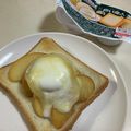 papikun's cooksnap of when they made 雪見だいふくトースト！チーズの塩味が最高.