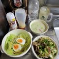 ebipeco's cooksnap of when they made レタスとウインナーのミルクスープ:-).