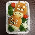 マダムパンダ's cooksnap of when they made バターロールでトトロのサンド＊キャラ弁.