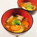 みぽぽ37's cooksnap of when they made 鯖缶とじゃがいものキムチ味噌汁.