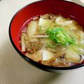いなばっくす☆'s cooksnap of when they made 栄養士ママ☆えのき茸と豆腐の味噌汁.