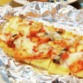 τомоко's cooksnap of when they made サクッ＆とろ～り！キムチチーズ油揚げピザ.
