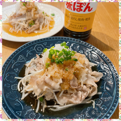 豚もやし炒めのおろしポン酢かけ by てーぶるすぷーん