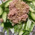 ティムル's cooksnap of when they made 水菜ときゅうりのツナポン酢サラダ.