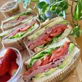 monemaruku's cooksnap of when they made サンドイッチをクッキングシートで包む方法.
