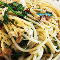 regulusYM's cooksnap of when they made ささみと春菊の和風ごまパスタ.