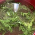 ﾌﾞﾚﾝﾀﾞ's cooksnap of when they made 簡単☆春菊の味噌汁.
