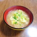 もふもふクロさん's cooksnap of when they made ふんわり卵とキャベツの味噌汁.