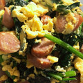 クックSK0OTX☆'s cooksnap of when they made ほうれん草とソーセージの卵炒め.