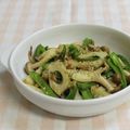 umemodoki's cooksnap of when they made ピーマンとシメジと竹輪の昆布茶炒め.