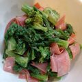 ミロ9607's cooksnap of when they made 菜の花の竹輪・ハム入り辛子マヨあえ.