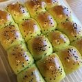 pox's cooksnap of when they made ふんわり甘い♡こしあん入り抹茶ちぎりパン.