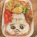 あみーご0207's cooksnap of when they made おぱんちゅうさぎおにぎり弁当！.