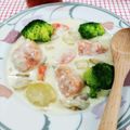 在宅勤務のおじさん's cooksnap of when they made サーモンのクリームシチュー.