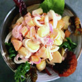 ひさかた's cooksnap of when they made 柿、イカ、ジャガイモ、玉ねぎのマヨ和え.