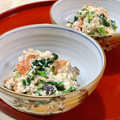 お料理ニャロメ's cooksnap of when they made ほんのり甘い♪柿とほうれん草の白和え.
