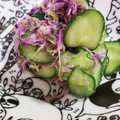 にっこりきっちん's cooksnap of when they made 簡単♡きれい！きゅうりと菊の花の酢の物.