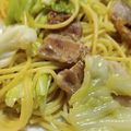 あっきぃほのほの's cooksnap of when they made たっぷりキャベツと豚バラの柚子胡椒パスタ.