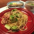 こつゆ514's cooksnap of when they made 木の子とベーコンのペペロンチーノ.