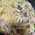♡さお姉さん♡'s cooksnap of when they made 簡単ランチ❇️小松菜クリームパスタ.
