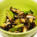 m0ri_gir1's cooksnap of when they made お弁当に★小松菜と椎茸のゴマ麺つゆ和え.