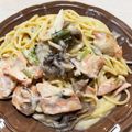 ＫＣゆっこちゃん's cooksnap of when they made 鮭と小松菜の簡単クリームパスタ.