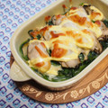 バカリャウ's cooksnap of when they made 牡蠣とほうれん草のマヨネーズ焼き.