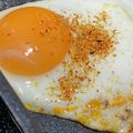 島子☆'s cooksnap of when they made 目玉焼き♪七味唐辛子で食べてみてね❤.