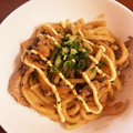 なーなちゃん's cooksnap of when they made こってり旨い♪甘辛マヨで焼きうどん.