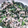 えりこ82☆'s cooksnap of when they made ほうれん草と豚ひき肉のどんぶり.
