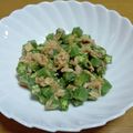 55才のおじさん's cooksnap of when they made オクラのツナ和え.