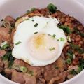 ゆ→ちむ❦180SX's cooksnap of when they made 豚味噌×カリカリ焼き納豆のスタミナ丼.